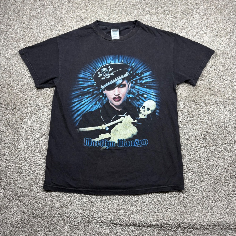 Marilyn‎ Manson Against All Gods American Tour 2004 T-Shirt Black Mens Medium